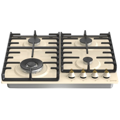 Варильна поверхня Gorenje газова, 60см, чавун, бежевий