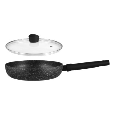 Сковорода глибока з кришкою ARDESTO Black Mars, 26см, алюміній, чорний Сковорода глибока з кришкою ARDESTO Black Mars, 26см, алюміній, чорний