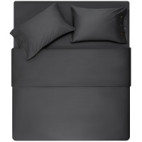 Простирадло на резинці ARDESTO Mix&Match Premium, 160х200+30см, 100% бавовна, сатин, сірий