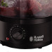 Пароварка Russell Hobbs Kitchen Collection 400Вт, чаша-2.3/3.3л, резервуар для воды -0.5л, механическое управление, 3 яруса, пластик, черный
