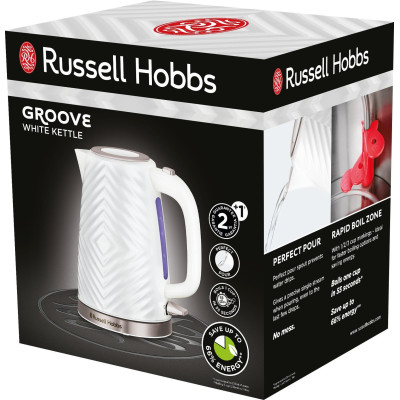Russell Hobbs Електрочайник 26381-70 Groove, білий
