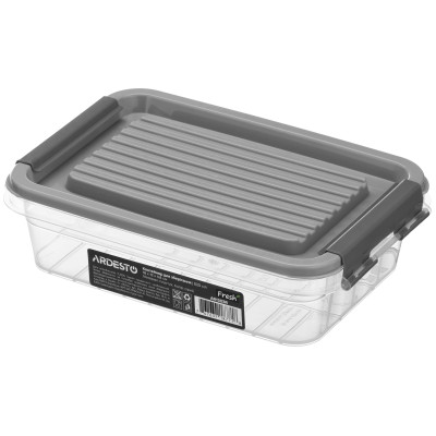Контейнер для зберігання харчових продуктів ARDESTO Fresh 0.52л, пластик, прямокутна, сірий Контейнер для зберігання харчових продуктів ARDESTO Fresh 0.52л, пластик, прямокутна, сірий
