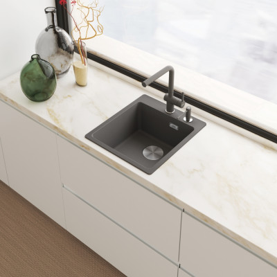 Змішувач для кухні Franke Active L, довж.виливу - 236мм, поворотний, 1важіль, сірий сланець