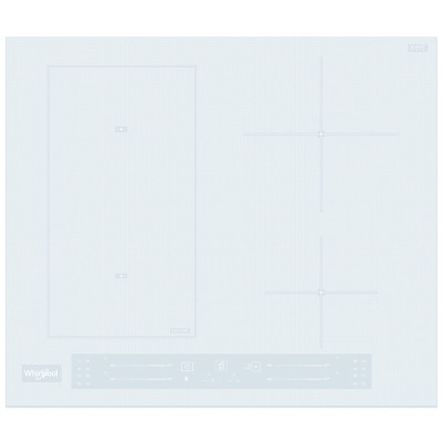 Варильна поверхня Whirlpool індукційна, 60см, розширена зона, білий Варильна поверхня Whirlpool індукційна, 60см, розширена зона, білий