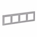Рамка 4 пости Legrand Valena LIFE, алюміній