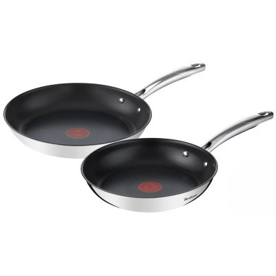 Набір сковород Tefal Duetto+, 2шт, 24/28см, нержавіюча сталь Набір сковород Tefal Duetto+, 2шт, 24/28см, нержавіюча сталь