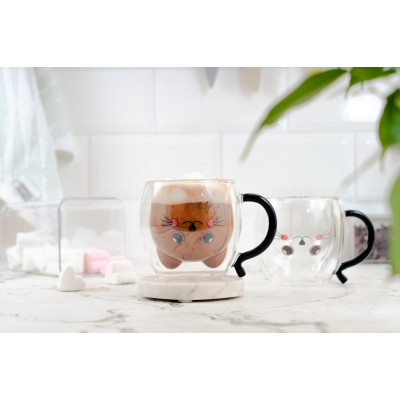 ARDESTO Набір чашок з ручками Animals з подвійними стінками, 250 мл, 2 од., боросилікатне скло ARDESTO Набір чашок з ручками Animals з подвійними стінками, 250 мл, 2 од., боросилікатне скло