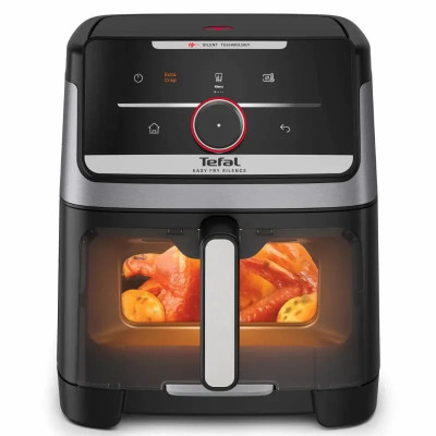 Мультипіч Tefal Easy Fry Silence XXL Smart Vision, 1800Вт, чаша-7л, сенсорне керув., 55 програм, з віконцем, пластик, нерж. сталь-чорний
