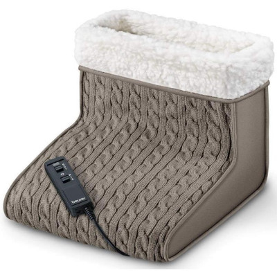 Електрогрілка Beurer для ніг, 32х26х26см, 15Вт, 2 режими, функція масажу, плюш, біло-коричневий Електрогрілка Beurer для ніг, 32х26х26см, 15Вт, 2 режими, функція масажу, плюш, біло-коричневий