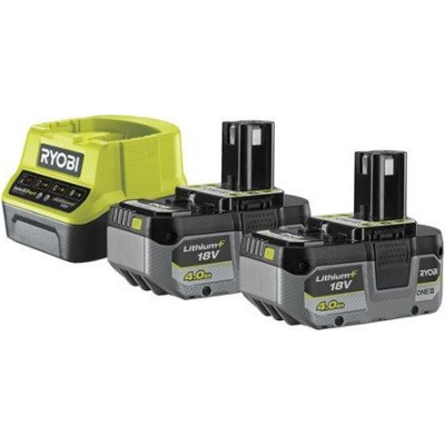 Комплект аккумулятора и зарядного устройства Ryobi ONE+ RC18120-240X 18В 2х4А·ч ЗП 2А