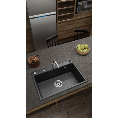 Мийка кухонна Deante Eridan, граніт, прямокутна, без крила, 700х520х210мм, чаша - 1, врізна, металічний графіт Мийка кухонна Deante Eridan, граніт, прямокутна, без крила, 700х520х210мм, чаша - 1, врізна, металічний графіт