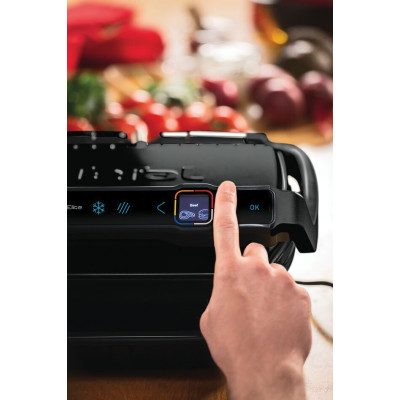 Гриль Tefal прижимний OptiGrill Elite 2000Вт, темп. режимів-15, з`ємні пластини, метал, чорний