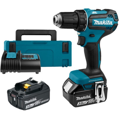 Шурупокрут-дриль акумуляторний Makita DDF485SFJ 18B 1х3А·год 27-50Нм 0-500·0-1900об/хв кейс 1.7кг