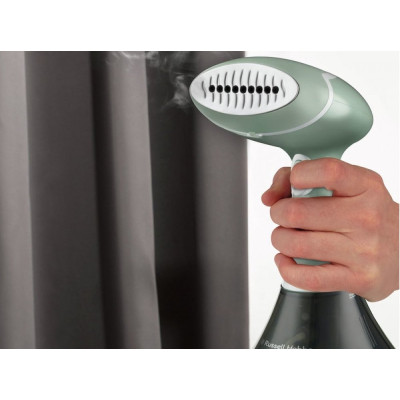 Відпарювач Russell Hobbs компактний Steam Genie Essential, 1600Вт, 220мл, паровий удар -22гр, постійна пара - 9гр, нерж. сталь, бірюзовий Відпарювач Russell Hobbs компактний Steam Genie Essential, 1600Вт, 220мл, паровий удар -22гр, постійна пара - 9гр, нерж. сталь, бірюзовий