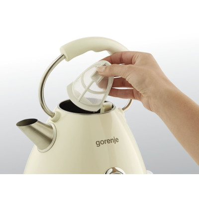 Электрочайник Gorenje 1.7л, пластик, бежевый (K17CLI)