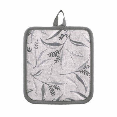 Прихватка ARDESTO Grey leaves 18х20см, 100% поліестер, cірий
