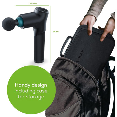 Масажер Beurer для тіла, літій- іонний акум., фасціальний, 5 насадок, чорний Масажер Beurer для тіла, літій- іонний акум., фасціальний, 5 насадок, чорний