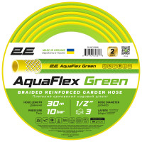 Шланг садовий 2Е AquaFlex Green 1/2" 30м 3 шари 10бар -5+50°C (2E-GHE12GN30) Шланг садовий 2Е AquaFlex Green 1/2" 30м 3 шари 10бар -5+50°C (2E-GHE12GN30)