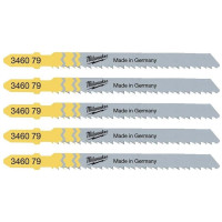 Полотно пиляльне для лобзика Milwaukee T101BR, по дереву, крок зуба 2.5ммх75мм, 5шт
