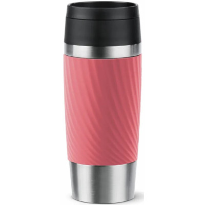Термочашка Tefal Travel Mug Classic Twist, 0.36л, нержавіюча сталь, кораловий Термочашка Tefal Travel Mug Classic Twist, 0.36л, нержавіюча сталь, кораловий
