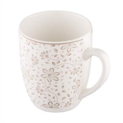 Набір чашок ARDESTO Ravenna, 4шт., 360мл, порцеляна, біло-бежевий