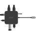 Acer Хаб USB-С > HDMI/DP/2xUSB-A3.2/USB-C/RJ45/mini-jack, 0.15м, чорний