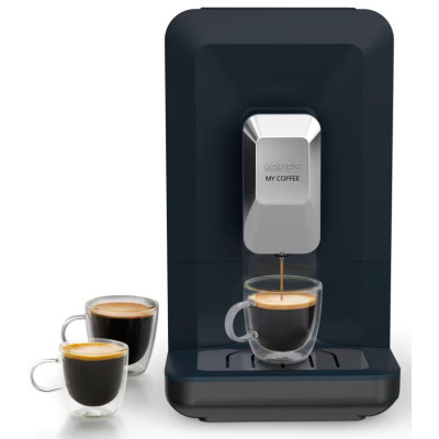 Кавомашина Krups My Coffee 1.5л, зерно, ОLED дисплей, авторецептів - 3, метал, чорний Кавомашина Krups My Coffee 1.5л, зерно, ОLED дисплей, авторецептів - 3, метал, чорний