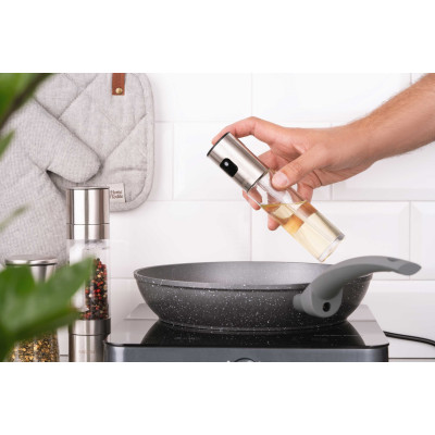 Розпилювач для олії та оцту ARDESTO Gemini, 100мл, скло, нержавіюча сталь, пластик, прозорий