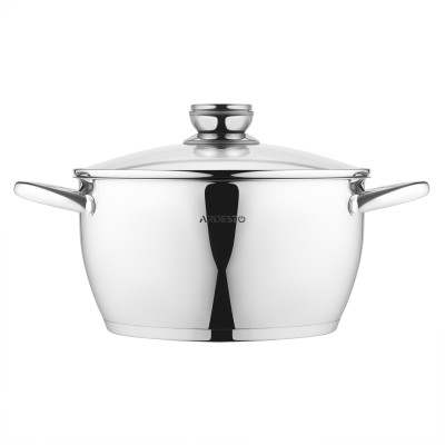 Каструля зі скляною кришкою ARDESTO Gemini Lucca, 5.5л, нержавіюча сталь Каструля зі скляною кришкою ARDESTO Gemini Lucca, 5.5л, нержавіюча сталь