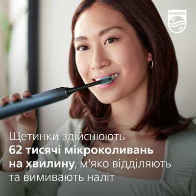 Щітка зубна електр. Philips, Sonicare DiamondClean 9000 Series, 62т. колив/хв, насадок-1, футляр, Bluetooth, чорний Щітка зубна електр. Philips, Sonicare DiamondClean 9000 Series, 62т. колив/хв, насадок-1, футляр, Bluetooth, чорний