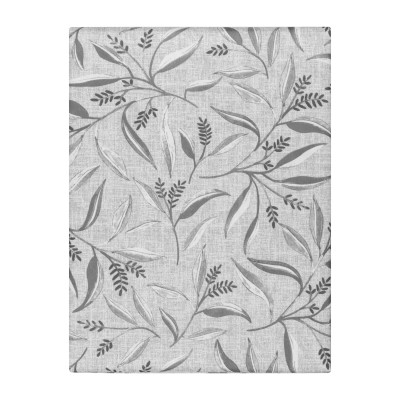 Скатертина ARDESTO Grey leaves 140х180см, 100% поліестер, cірий