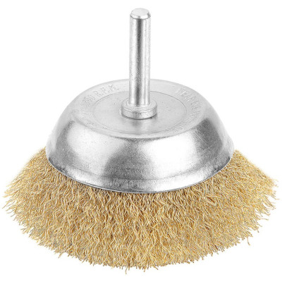 Щітка чашкова Tolsen Профі, торцева, рифлений дріт 0.3мм, 75мм, з хвостовиком 6.35мм(1/4