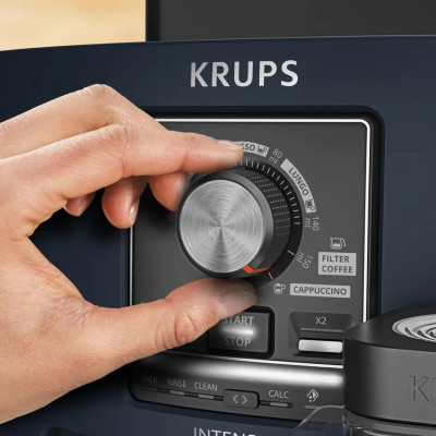 Кавомашина Krups Harmony Milk 1.7л, зерно, автомат.капучинатор, авторецептів - 5, синій Кавомашина Krups Harmony Milk 1.7л, зерно, автомат.капучинатор, авторецептів - 5, синій