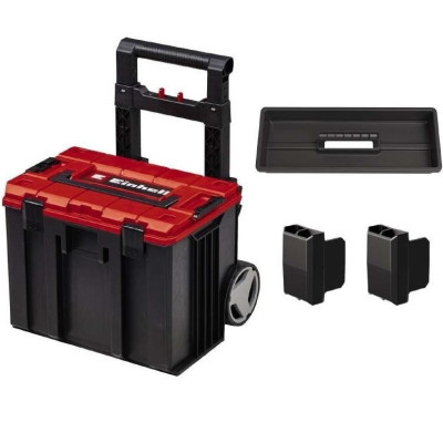 Einhell Ящик модульний для інструменту E-Case L, на коліщатках, телескопічна ручка, 40.6х44.4х35.5см, пластик