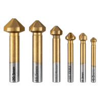 Набір свердел конічних для фрезування GRAPHITE TiN 6.3-20.5мм кейс 6шт Набір свердел конічних для фрезування GRAPHITE TiN 6.3-20.5мм кейс 6шт