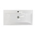 Раковина, умивальник Adamant STRENG NEW, штучний камінь, прямокут., з отвором для змішувача, з отвором для переливу, 790x410x123мм, накладний, білий