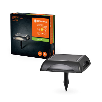 LEDVANCE Світильник LED 1.2Вт 3000K 60Лм фасадний автономний ENDURA STYLE ROUND SOLAR UTILI чорний