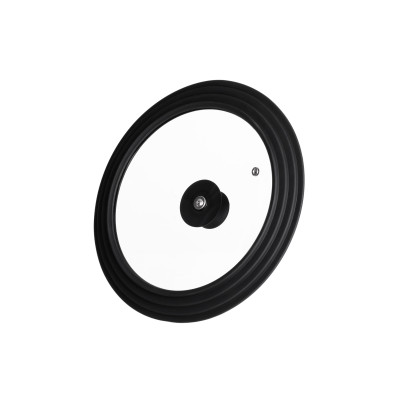 ARDESTO Кришка універсальна Black Mars Smart 20/22/24 см, скло, силікон ARDESTO Кришка універсальна Black Mars Smart 20/22/24 см, скло, силікон