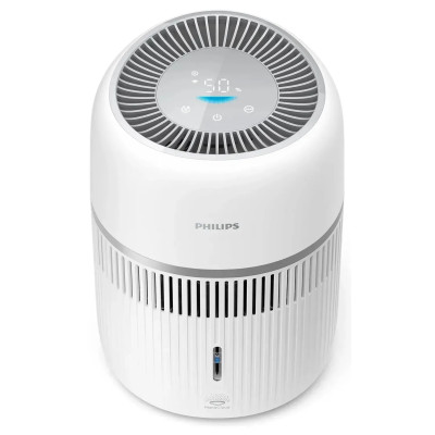 Зволожувач повітря Philips традиційне зволоження, 44м2, 3.5л, 300мл/г, електр. кер-ння, дисплей. сенсор, білий