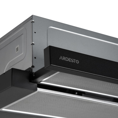 Витяжка Ardesto телескопічна, 60см, 450м3ч, метал, 2х1Вт LED, кнопкове, чорний