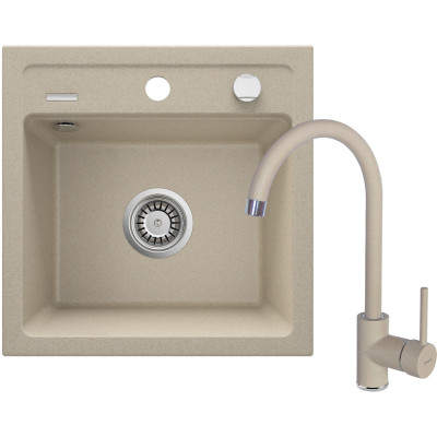 Набір для кухні Deante Zorba, гранітна мийка ZQZ_7103 + зміш. BEN_762M, пісок Набір для кухні Deante Zorba, гранітна мийка ZQZ_7103 + зміш. BEN_762M, пісок
