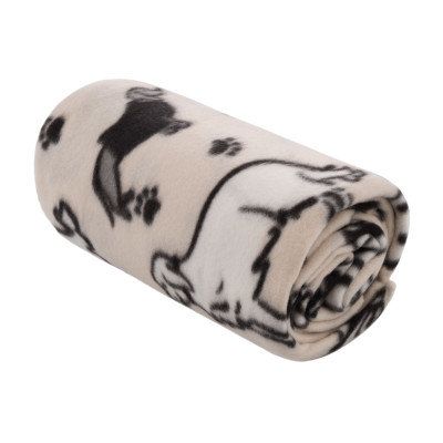 Плед ARDESTO Fleece 130x160см, 100% поліестер, песики, сірий