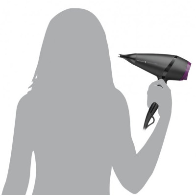 Фен Remington Supercare PRO 2100 AC motor, 2100Вт, 3 режими, іоніз-я, хол. обдув, чорний