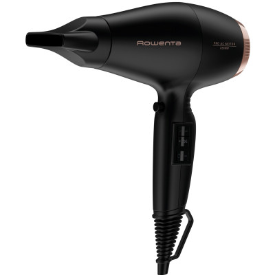 Фен Rowenta Compact PRO+, 2200Вт, 2 режими, дифузор, іоніз-я, хол. обдув, чорний