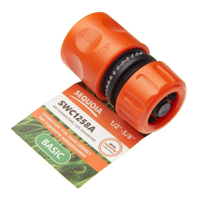 Конектор для шланга SEQUOIA SWC1258A 1/2'-5/8' з аквастопом однокомпонентний пластик 0.03кг Конектор для шланга SEQUOIA SWC1258A 1/2'-5/8' з аквастопом однокомпонентний пластик 0.03кг