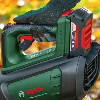 Bosch Повітродув садовий акумуляторний AdvancedLeafBlower 36V-750 200км/год 2.8кг без АКБ і ЗП