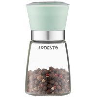 Млинок для солі та перцю ARDESTO Gemini, 180мл, скло, пластик, прозорий, зелений