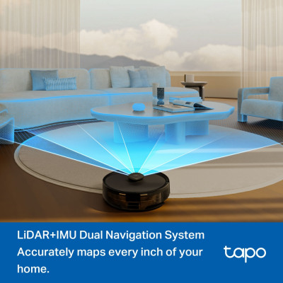 Робот-пылесос TP-LINK TAPO RV 30 MAX LIDAR с поддержкой влажной уборки + док-станция