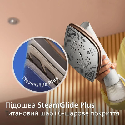 Відпарювач-праска Philips OneTurn, 1800Вт, 200мл, паровий удар -90гр, поворот для зміни типу девайса, алюміній, білий Відпарювач-праска Philips OneTurn, 1800Вт, 200мл, паровий удар -90гр, поворот для зміни типу девайса, алюміній, білий