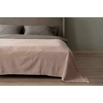 Плед ARDESTO Summer 140х190см, 100% бавовна, бежевий Плед ARDESTO Summer 140х190см, 100% бавовна, бежевий